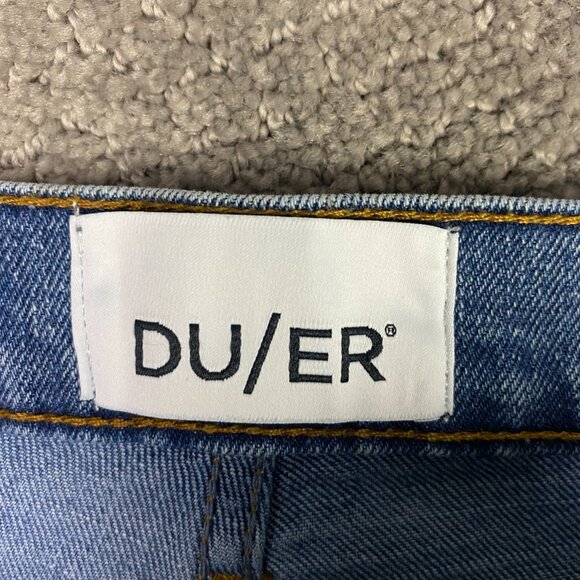 DU/ER Wide Leg Jeans Women's 34 x 33 Midweight Performance Blue Stretch WFMS5322 - Picture 6 of 15